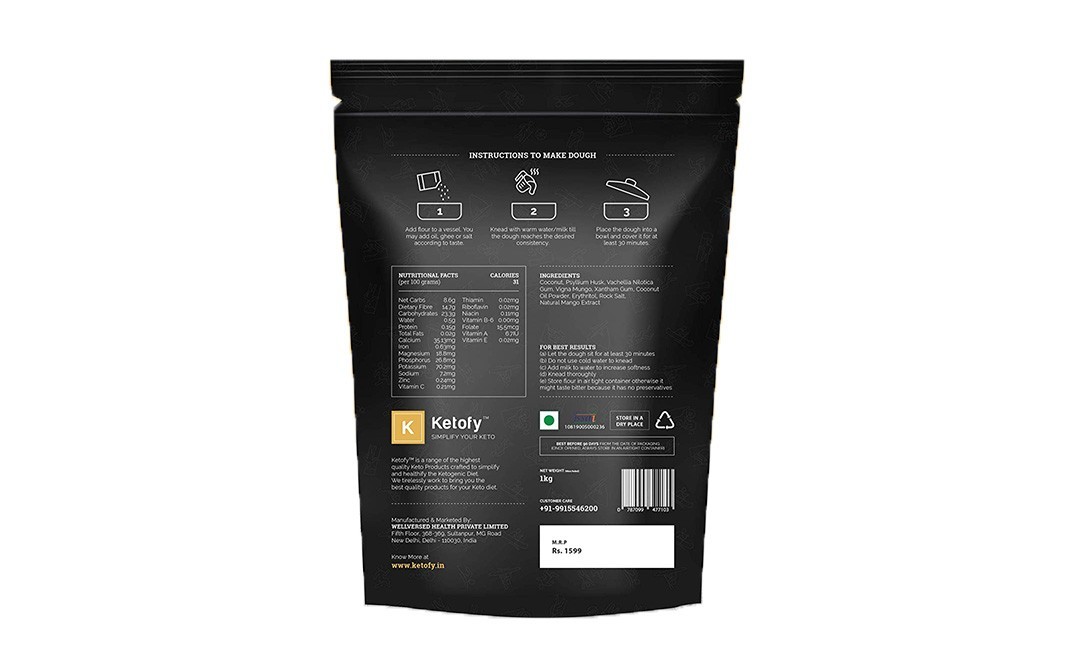 Ketofy Coconut Flour    Pack  1 kilogram
